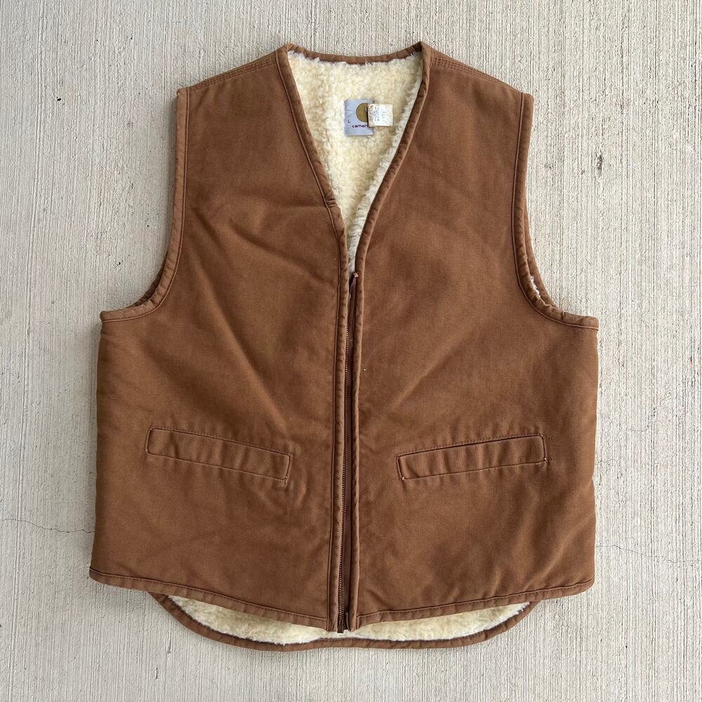 Carhartt 6SV brown work wear vest